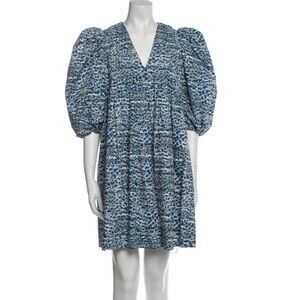 HUNTER BELL Blue Leopard Jenkins Dress